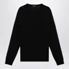 Roberto Collina Merino Wool Crewneck Sweater In Black