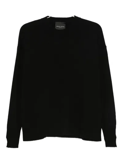 Roberto Collina Crew Neck Sweater In Black