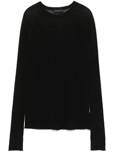 Roberto Collina Crew-neck Sweater In Black