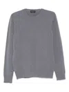 Roberto Collina Plain Design Wool And Cashmere Sweater In Blue