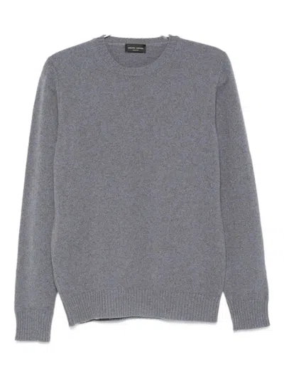 Roberto Collina Plain Design Wool And Cashmere Sweater In Gray