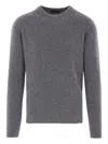 Roberto Collina Round-neck Knitted Sweater In Gray