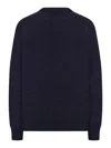 Roberto Collina Contrasting Stitching Crewneck Wool Sweater Clothing In Black
