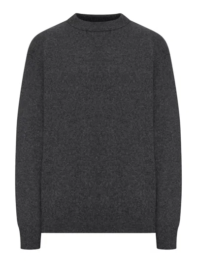 ROBERTO COLLINA CREW NECK SWEATER IN MELANGE EFFECT WOOL