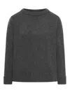 Roberto Collina Crew Neck Sweater In Wool Blend In Gray