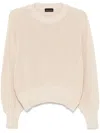 Roberto Collina Crew-neck Sweater In Neutrals