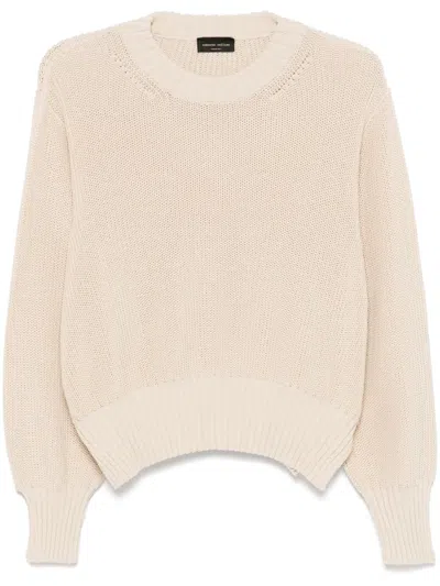 Roberto Collina Crew-neck Sweater In Neutrals