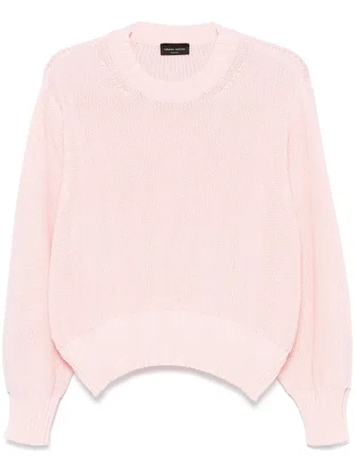 Roberto Collina Crew-neck Sweater In Pink
