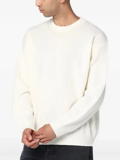 Roberto Collina Wool And Cashmere Crew Neck Sweater In Brown