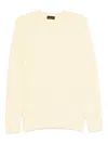 Roberto Collina Wool Crew Neck Sweater In Yellow