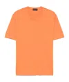 Roberto Collina Crew Neck Cotton T-shirt Clothing In Arancione