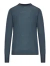 Roberto Collina Round Neck Long-sleeved Sweater In Blue