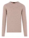 Roberto Collina Round-neck Knitted Sweater In Neutral