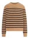 Roberto Collina Crew Neck Wool Sweater In Brown