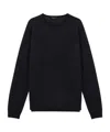 Roberto Collina Merino Wool Crewneck Sweater In Black