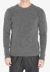 Roberto Collina Crewneck Cashmere-blend Sweater In Gray