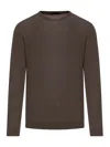 Roberto Collina Crew-neck Long-sleeve Jumper In Brown