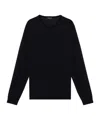 Roberto Collina Merino Wool Crewneck Sweater In Black