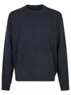 Roberto Collina Crewneck Knit Sweaters In Blue