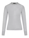 Roberto Collina Crewneck Sweater In Wool In Grey