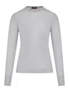 Roberto Collina Crewneck Sweater In Wool In Grey