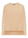 Roberto Collina Crewneck Knit Sweater In Nude & Neutrals