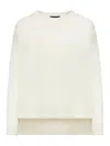 Roberto Collina Oversized Crew Neck Sweater In Nude & Neutrals