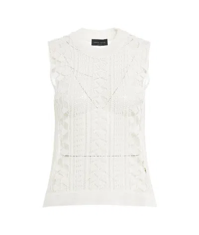 Roberto Collina Crewneck Knit Vest In White