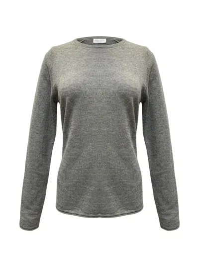 Roberto Collina Crew-neck Long-sleeved Sweater In Gray