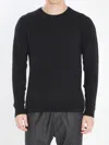 Roberto Collina Crew Neck Long-sleeved Sweater In Black