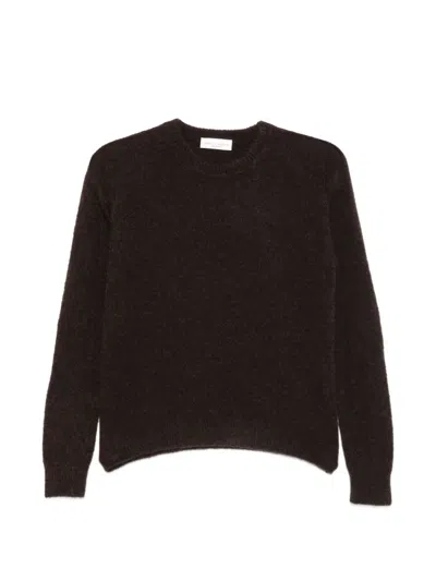Roberto Collina Crew-neck Sweater In Brown