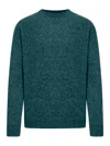 Roberto Collina Girocollo ml Lana Baby Camel In Green