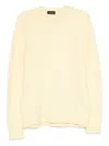 Roberto Collina Round Neck Knit Sweater With Long Sleeves In Metallic