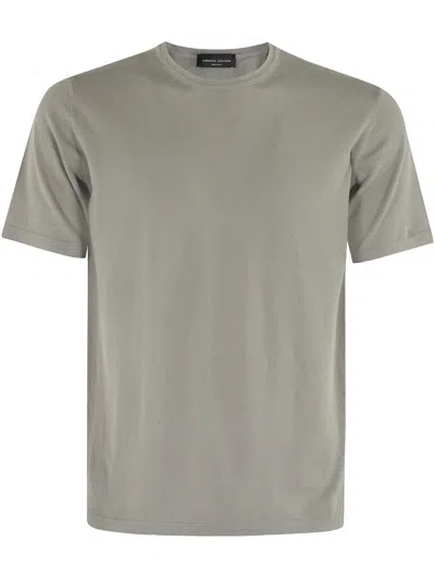 Roberto Collina Crewneck T-shirt In Gray