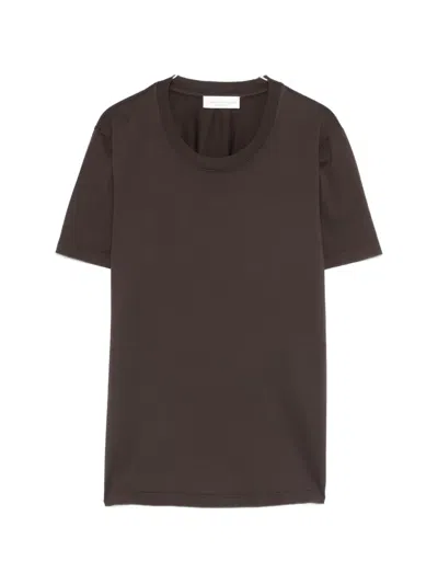 Roberto Collina Crew-neck T-shirt In Brown
