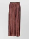 Roberto Collina Crinkled Texture Midi Pleated Sheer Overlay Skirt