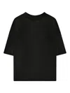 Roberto Collina Round Neck Short Sleeve T-shirt In Negro