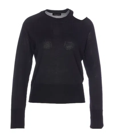 ROBERTO COLLINA CUTOUT DETAIL SWEATER