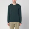 Roberto Collina Bottle Green Merino Wool Crew-neck Sweater In Green
