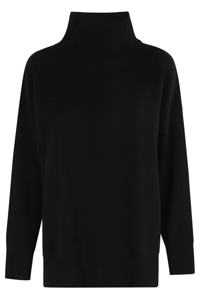Roberto Collina Knitted Sweater In Black
