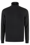 Roberto Collina Turtleneck Knit Sweater In Black