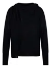 Roberto Collina Draped Cowl-neck Sweater In Black
