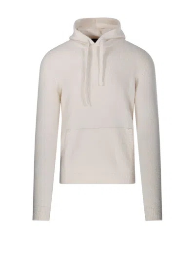 ROBERTO COLLINA DRAWSTRING KNIT HOODIE