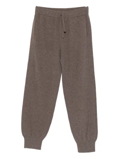 Roberto Collina Drawstring Track Pants In Brown