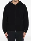 Roberto Collina Super-fine Wool Hooded Sweatshirt In Black