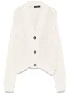 Roberto Collina Drop-shoulder Cardigan In Neutrals