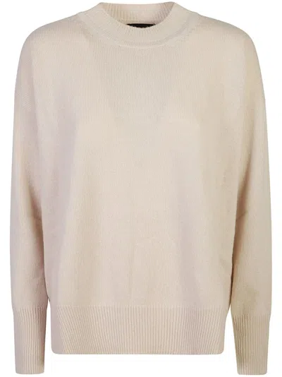 Roberto Collina Crewneck Knit Sweater In Neutrals
