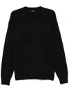 Roberto Collina Drop-shoulder Sweater In Nero