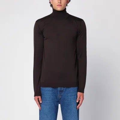 ROBERTO COLLINA ROBERTO COLLINA EBONY MERINO WOOL TURTLENECK SWEATER