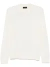 Roberto Collina Extrafine Merino Wool Sweater In White